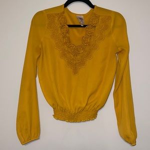 Self esteem golden crop top